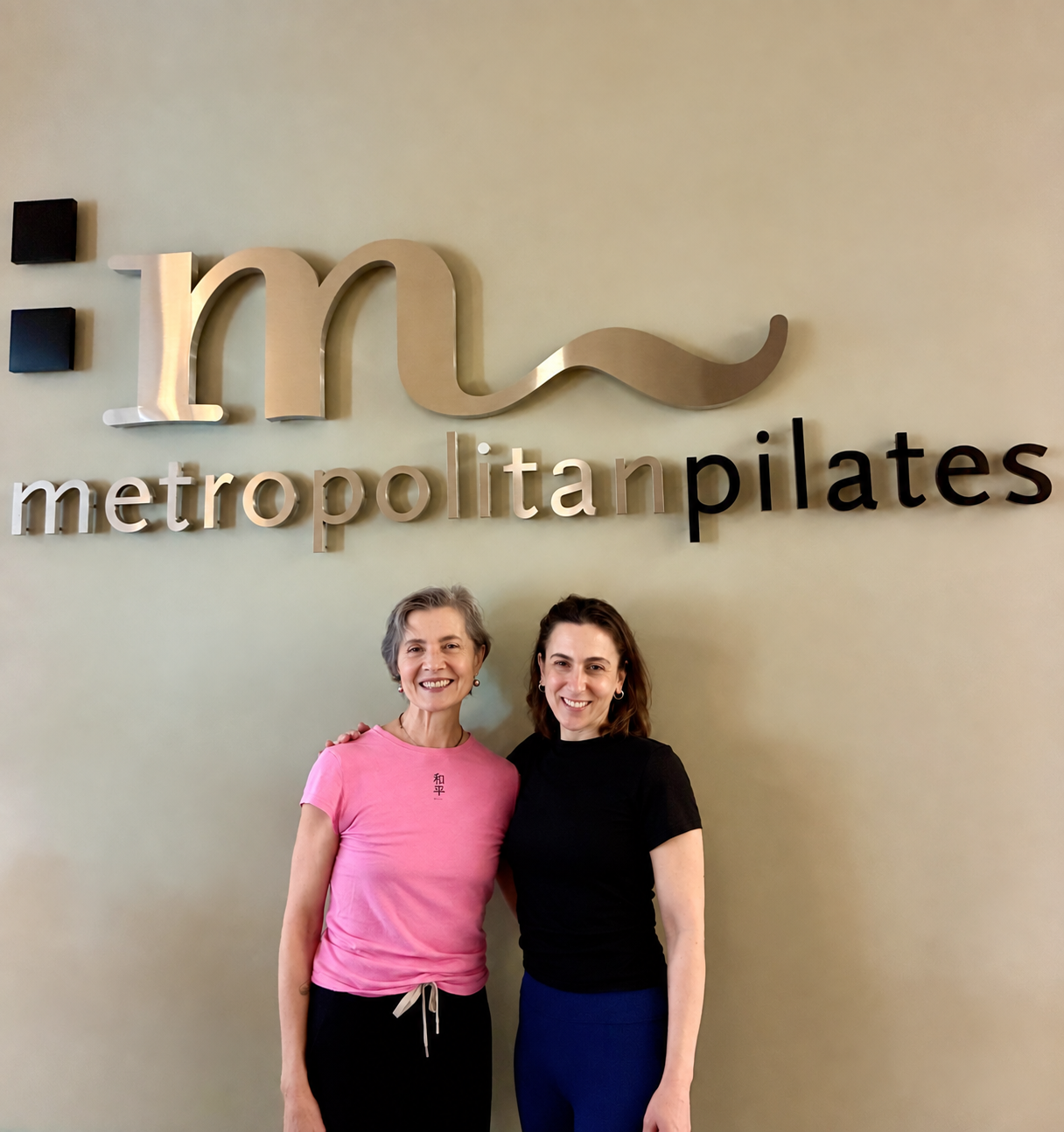 Tal with her Metropolitan Pilates teacher